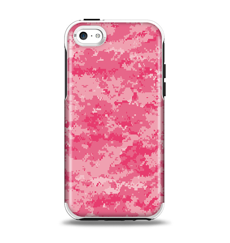 The Pink Digital Camouflage Apple iPhone 5c Otterbox Symmetry Case Skin Set