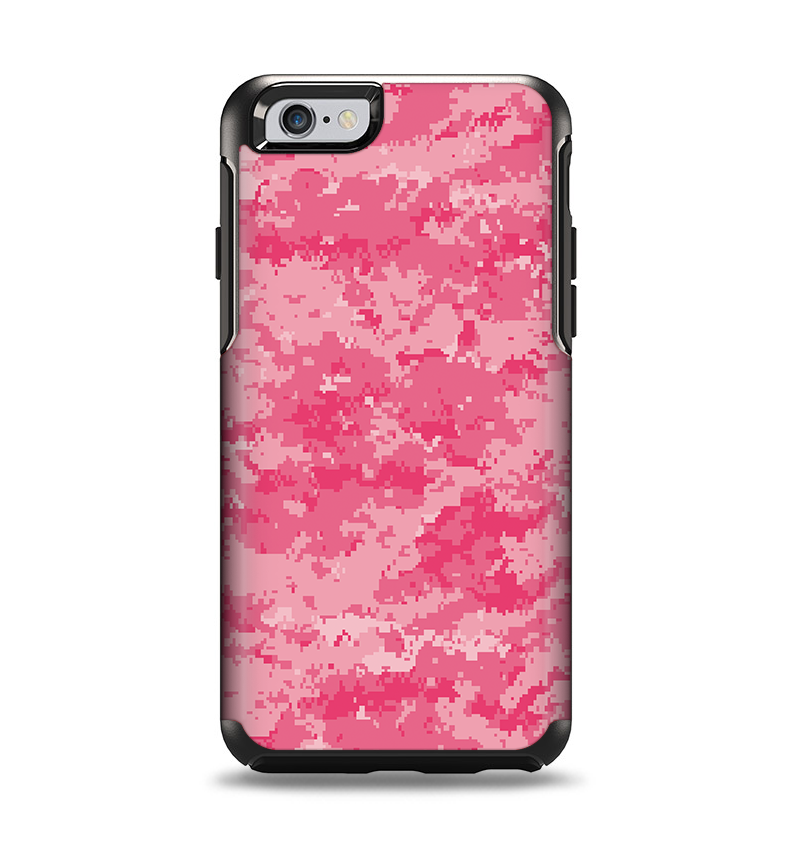 The Pink Digital Camouflage Apple iPhone 6 Otterbox Symmetry Case Skin Set