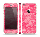 The Pink Digital Camouflage Skin Set for the Apple iPhone 5s