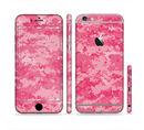 The Pink Digital Camouflage Sectioned Skin Series for the Apple iPhone 6