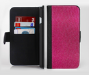 The Pink Fabric Ink-Fuzed Leather Folding Wallet Credit-Card Case for the Apple iPhone 6/6s, 6/6s Plus, 5/5s and 5c