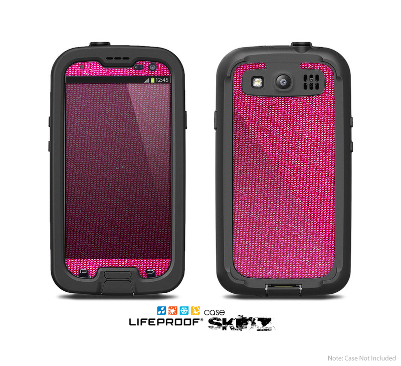 The Pink Fabric Skin For The Samsung Galaxy S3 LifeProof Case