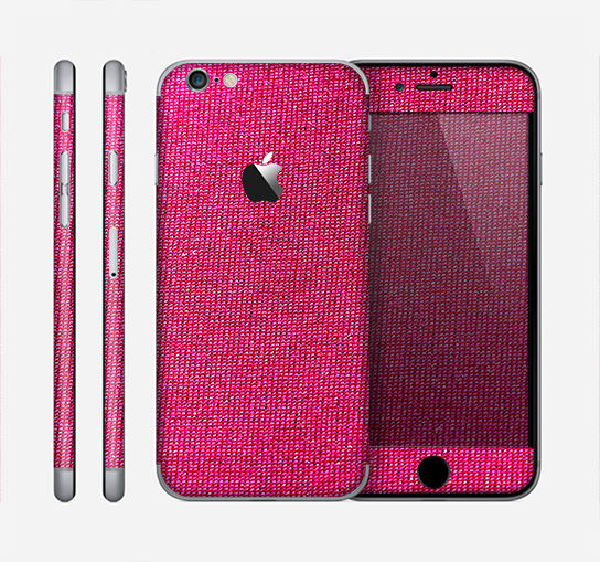 The Pink Fabric Skin for the Apple iPhone 6