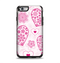 The Pink Floral Designed Hearts Apple iPhone 6 Otterbox Symmetry Case Skin Set