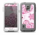 The Pink Floral Designed Hearts Skin for the Samsung Galaxy S5 frē LifeProof Case