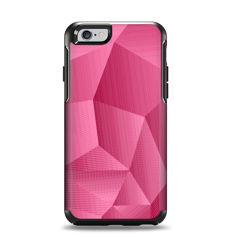 The Pink Geometric Pattern Apple iPhone 6 Otterbox Symmetry Case Skin Set
