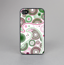 The Pink & Green Floral Paisley Skin-Sert for the Apple iPhone 4-4s Skin-Sert Case
