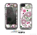 The Pink & Green Floral Paisley Skin for the Apple iPhone 5c LifeProof Case