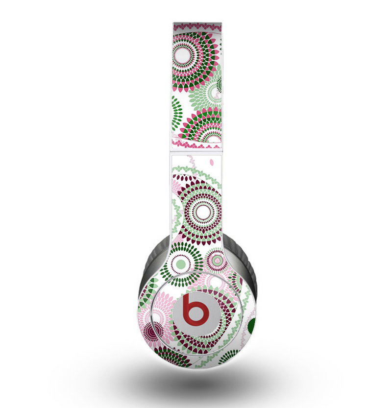 The Pink & Green Floral Paisley Skin for the Beats by Dre Original Solo-Solo HD Headphones