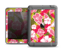 The Pink & Green Hawaiian Floral Pattern V4 Apple iPad Air LifeProof Fre Case Skin Set