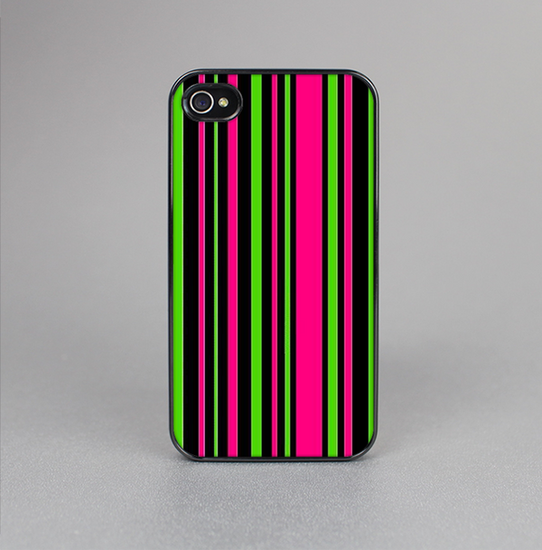 The Pink & Green Striped Skin-Sert for the Apple iPhone 4-4s Skin-Sert Case