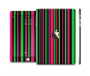 The Pink & Green Striped Full Body Skin Set for the Apple iPad Mini 3