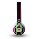 The Pink & Green Striped Skin for the Beats by Dre Mixr Headphones