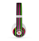 The Pink & Green Striped Skin for the Beats by Dre Studio (2013+ Version) Headphones
