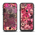 The Pink Grungy Floral Abstract Apple iPhone 6/6s LifeProof Fre Case Skin Set