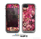 The Pink Grungy Floral Abstract Skin for the Apple iPhone 5c LifeProof Case