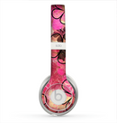 The Pink Grungy Floral Abstract Skin for the Beats by Dre Solo 2 Headphones