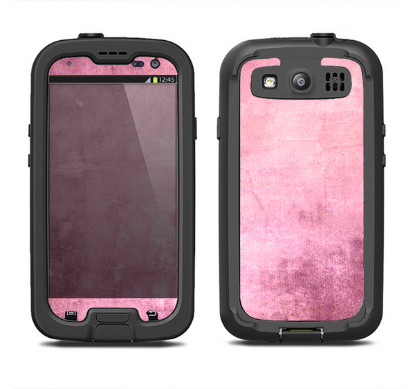 The Pink Grungy Surface Texture Samsung Galaxy S3 LifeProof Fre Case Skin Set