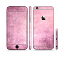 The Pink Grungy Surface Texture Sectioned Skin Series for the Apple iPhone 6s Plus