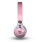 The Pink Grungy Surface Texture Skin for the Beats by Dre Mixr Headphones