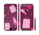 The Pink High Heel Shopping Pattern Sectioned Skin Series for the Apple iPhone 6s Plus