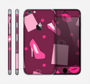 The Pink High Heel Shopping Pattern Skin for the Apple iPhone 6