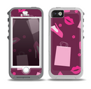 The Pink High Heel Shopping Pattern Skin for the iPhone 5-5s OtterBox Preserver WaterProof Case