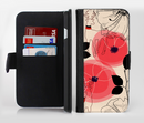 The Pink Nature Layered Pattern V1 Ink-Fuzed Leather Folding Wallet Credit-Card Case for the Apple iPhone 6/6s, 6/6s Plus, 5/5s and 5c