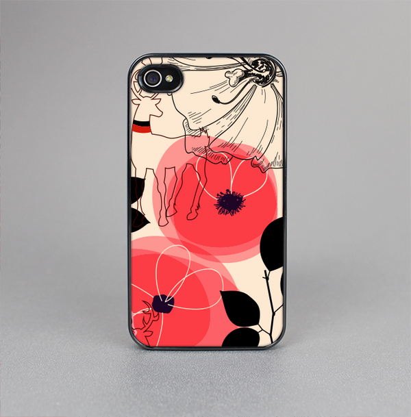 The Pink Nature Layered Pattern V1 Skin-Sert for the Apple iPhone 4-4s Skin-Sert Case
