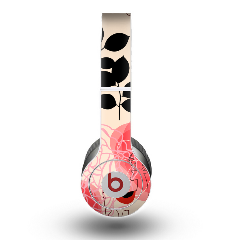 The Pink Nature Layered Pattern V1 Skin for the Beats by Dre Original Solo-Solo HD Headphones
