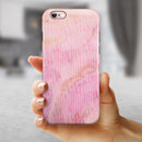 The Pink Orange Watercolors Under a Microscope iPhone 6/6s or 6/6s Plus 2-Piece Hybrid INK-Fuzed Case