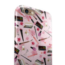 The Pink Out of the MakeUp Bag Pattern iPhone 6/6s or 6/6s Plus 2-Piece Hybrid INK-Fuzed Case