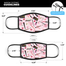 The Pink Out of the MakeUp Bag Pattern - Made in USA Mouth Cover Unisex Anti-Dust Cotton Blend Reusable & Washable Face Mask with Adjustable Sizing for Adult or Child