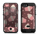 The Pink Outlined Cupcake Pattern Apple iPhone 6/6s LifeProof Fre POWER Case Skin Set