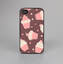 The Pink Outlined Cupcake Pattern Skin-Sert for the Apple iPhone 4-4s Skin-Sert Case