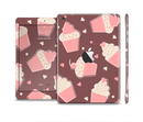 The Pink Outlined Cupcake Pattern Skin Set for the Apple iPad Mini 4