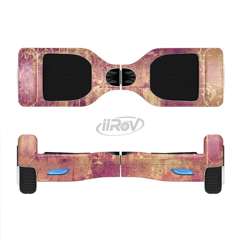The Pink Paint Splattered Brick Wall Full-Body Skin Set for the Smart Drifting SuperCharged iiRov HoverBoard