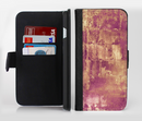 The Pink Paint Splattered Brick Wall Ink-Fuzed Leather Folding Wallet Credit-Card Case for the Apple iPhone 6/6s, 6/6s Plus, 5/5s and 5c