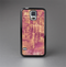 The Pink Paint Splattered Brick Wall Skin-Sert Case for the Samsung Galaxy S5