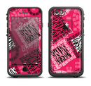 The Pink Patched Animal Print Apple iPhone 6/6s LifeProof Fre Case Skin Set