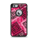 The Pink Patched Animal Print Apple iPhone 6 Otterbox Defender Case Skin Set