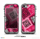 The Pink Patched Animal Print Skin for the iPhone 5c nüüd LifeProof Case