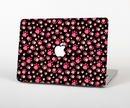 The Pink Paw Prints on Black Skin for the Apple MacBook Pro Retina 15"