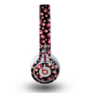 The Pink Paw Prints on Black Skin for the Beats by Dre Mixr Headphones