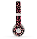 The Pink Paw Prints on Black Skin for the Beats by Dre Solo 2 Headphones