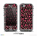 The Pink Paw Prints on Black Skin for the iPhone 5c nüüd LifeProof Case