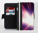 The Pink Rays of Light Ink-Fuzed Leather Folding Wallet Credit-Card Case for the Apple iPhone 6/6s, 6/6s Plus, 5/5s and 5c