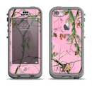 The Pink Real Camouflage Apple iPhone 5c LifeProof Nuud Case Skin Set