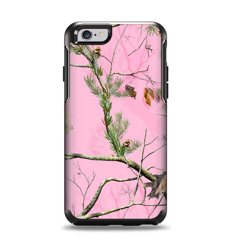 The Pink Real Camouflage Apple iPhone 6 Otterbox Symmetry Case Skin Set