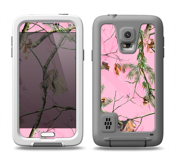 The Pink Real Camouflage Samsung Galaxy S5 LifeProof Fre Case Skin Set